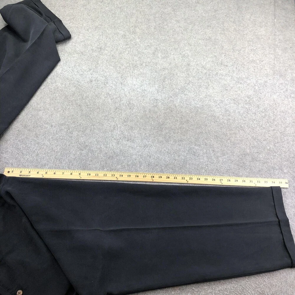 Tommy Bahama Pants Mens 42 Black Silk Dress Pleated Cuffed Straight Relaxed